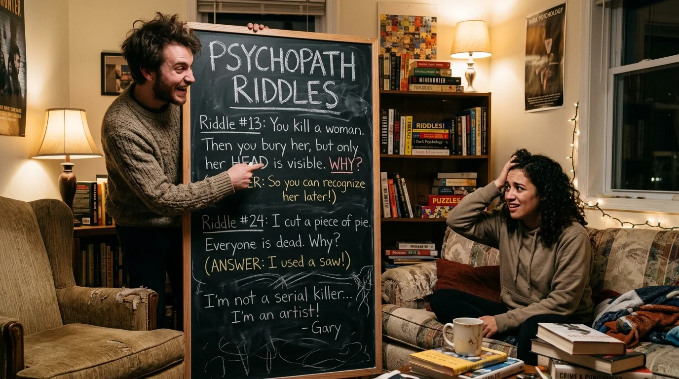 Psychopath riddles for Adults